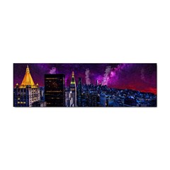 New York Manhattan Skyline Cityscape Downtown Sticker (bumper) by Wegoenart