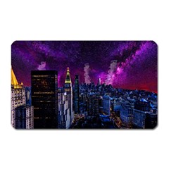 New York Manhattan Skyline Cityscape Downtown Magnet (rectangular) by Wegoenart