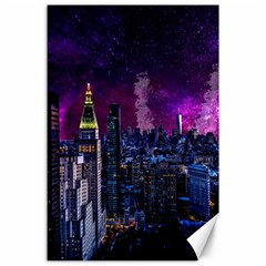 New York Manhattan Skyline Cityscape Downtown Canvas 24  X 36  by Wegoenart