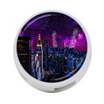 New York Manhattan Skyline Cityscape Downtown 4-Port USB Hub (Two Sides) Back