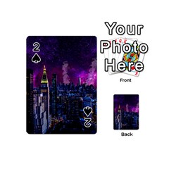 New York Manhattan Skyline Cityscape Downtown Playing Cards 54 Designs (mini) by Wegoenart