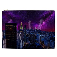 New York Manhattan Skyline Cityscape Downtown Cosmetic Bag (xxl) by Wegoenart