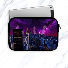 New York Manhattan Skyline Cityscape Downtown Apple Ipad Mini Zipper Cases by Wegoenart