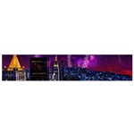 New York Manhattan Skyline Cityscape Downtown Small Flano Scarf Front