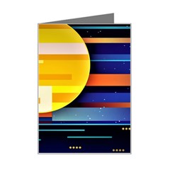 Background Abstract Horizon Mini Greeting Card by Ravend