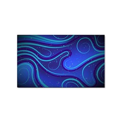 Wavy Abstract Blue Sticker (rectangular) by Ravend