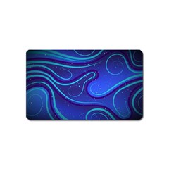 Wavy Abstract Blue Magnet (name Card) by Ravend