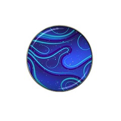 Wavy Abstract Blue Hat Clip Ball Marker by Ravend