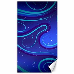 Wavy Abstract Blue Canvas 40  X 72 