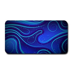 Wavy Abstract Blue Medium Bar Mat by Ravend