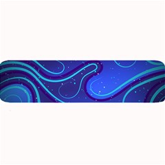 Wavy Abstract Blue Large Bar Mat by Ravend