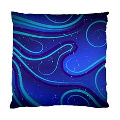 Wavy Abstract Blue Standard Cushion Case (two Sides)