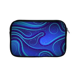 Wavy Abstract Blue Apple Macbook Pro 13  Zipper Case by Ravend