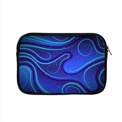 Wavy Abstract Blue Apple Macbook Pro 15  Zipper Case by Ravend