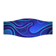 Wavy Abstract Blue Stretchable Headband by Ravend