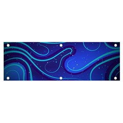 Wavy Abstract Blue Banner And Sign 6  X 2  by Ravend