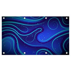 Wavy Abstract Blue Banner And Sign 7  X 4  by Ravend