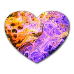 Conceptual Abstract Painting Acrylic Heart Mousepad by Ravend