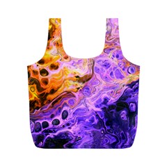 Conceptual Abstract Painting Acrylic Full Print Recycle Bag (m) by Ravend