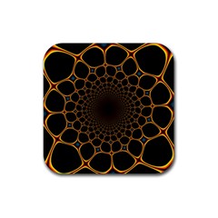 Fractal Abstract Web Art Digital Rubber Coaster (Square)