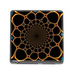 Fractal Abstract Web Art Digital Memory Card Reader (Square 5 Slot) Front