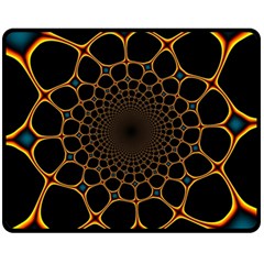 Fractal Abstract Web Art Digital Double Sided Fleece Blanket (Medium) 