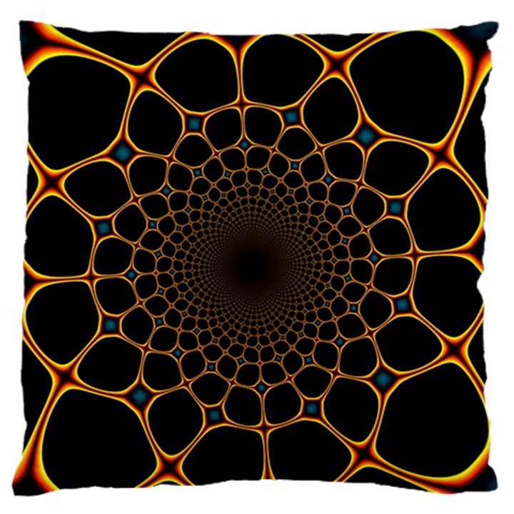 Fractal Abstract Web Art Digital Large Flano Cushion Case (Two Sides)