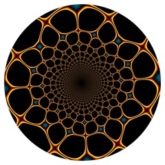 Fractal Abstract Web Art Digital Round Trivet by Ravend