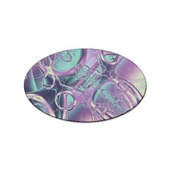 Illustration Fractal Pattern Modern Art Digital Sticker (oval)