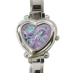 Illustration Fractal Pattern Modern Art Digital Heart Italian Charm Watch by Ravend