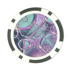 Illustration Fractal Pattern Modern Art Digital Poker Chip Card Guard by Ravend