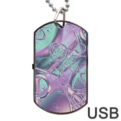 Illustration Fractal Pattern Modern Art Digital Dog Tag Usb Flash (one Side)