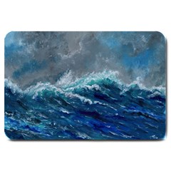 Waves Sea Sky Wave Large Doormat by Ravend