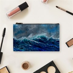 Waves Sea Sky Wave Cosmetic Bag (small) by Ravend