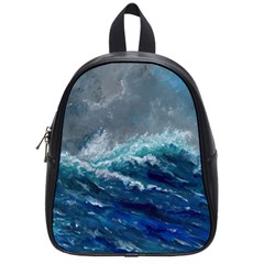 Waves Sea Sky Wave School Bag (small) by Ravend