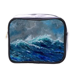 Waves Sea Sky Wave Mini Toiletries Bag (one Side) by Ravend