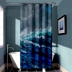 Waves Sea Sky Wave Shower Curtain 36  X 72  (stall)  by Ravend