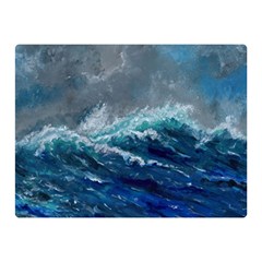 Waves Sea Sky Wave Double Sided Flano Blanket (mini)  by Ravend