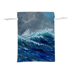 Waves Sea Sky Wave Lightweight Drawstring Pouch (l) by Ravend