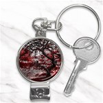 Tree Red Nature Abstract Mood Nail Clippers Key Chain Front