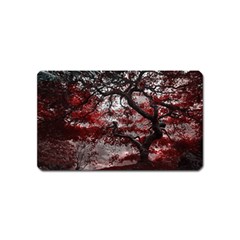 Tree Red Nature Abstract Mood Magnet (name Card)