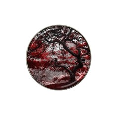 Tree Red Nature Abstract Mood Hat Clip Ball Marker by Ravend