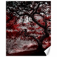 Tree Red Nature Abstract Mood Canvas 16  X 20  by Ravend