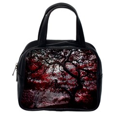 Tree Red Nature Abstract Mood Classic Handbag (one Side) by Ravend