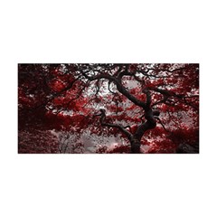 Tree Red Nature Abstract Mood Yoga Headband by Ravend