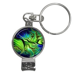 Fractal Art Pattern Abstract Nail Clippers Key Chain by Ravend