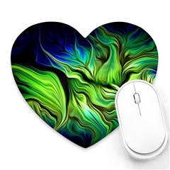 Fractal Art Pattern Abstract Heart Mousepad by Ravend