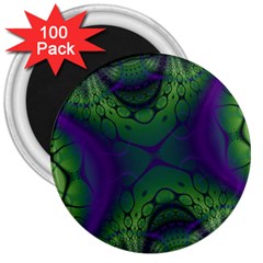 Abstract Fractal Art Pattern 3  Magnets (100 Pack)