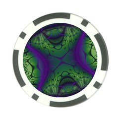 Abstract Fractal Art Pattern Poker Chip Card Guard (10 Pack) by Ravend