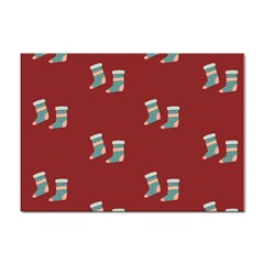 Christmas Stocking Sock Clothing Sticker A4 (100 Pack) by Wegoenart